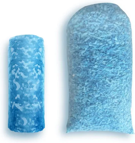 Vista 2 de Relleno de puf de 10 libras, relleno de espuma viscoelástica triturada, relleno de puf suave de alta calidad, espuma viscoelástica 100% real