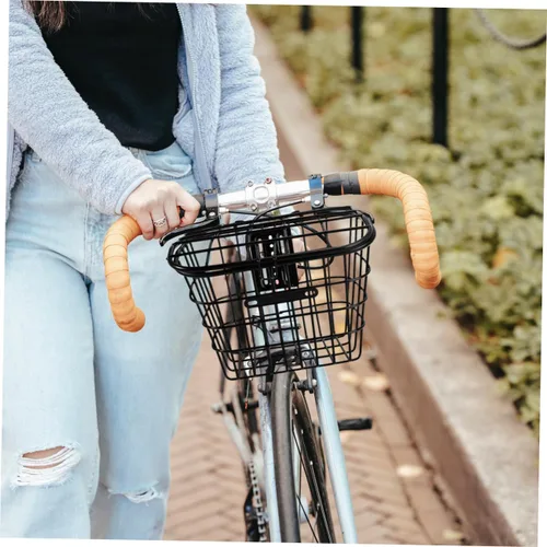 Vista 5 de BESPORTBLE Cesta de bicicleta de alambre de acero inoxidable para adorno de bicicleta multiusos