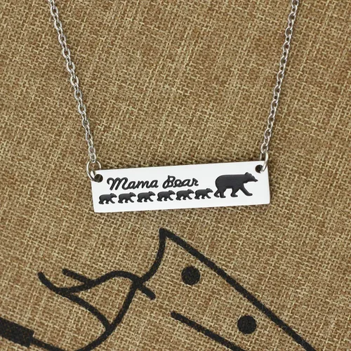 Vista 4 de Kivosliviz - Collar de mamá oso y mamá, collar de oso de mamá, para mujer, joyería de regalo para madre, mamá, mamá y mamá