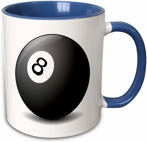 Vista 11 de Florene Juegos – # 8 de bolas de billar – Tazas, Negro/Blanco