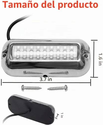 Vista 3 de LABLT azul 27 50W barco submarino marino luces de popa 316 acero inoxidable pontón luces de popa barco cubierta luz popa pesca noche luz