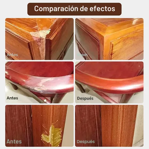 Vista 6 de SEISSO Kit de reparación de madera, pintura de retoque de madera, restaura cualquier tinte de madera para muebles de madera, 12 colores, cubierta
