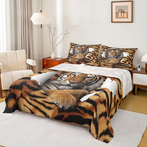 Vista 15 de Western Cowboy - Juego de sábanas para niños, tamaño individual, juego de ropa de cama rústica de herraduras, cactus y herraduras, decoración