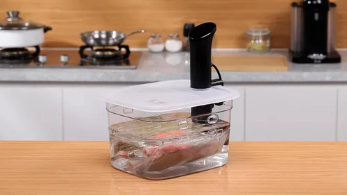 Vista 6 de EVERIE Recipiente Sous Vide de 12 Cuartos con Tapa de Bisagra Plegable y Estante Integrado Extraíble Compatible con Anova Nano AN400 y AN500-US00 e