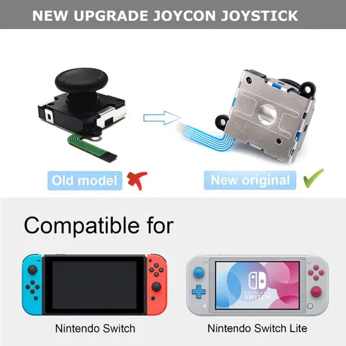 Vista 4 de Joycon Joystick de repuesto, kit de reparación Joycon, kit de herramientas de repuesto de joystick de reparación VGBUS para Switch Lite