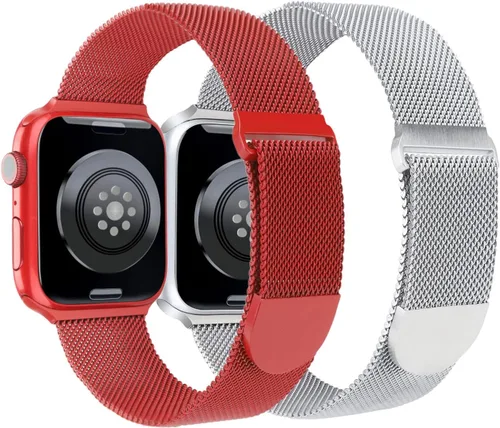 Vista 9 de Correa de metal compatible con correas de Apple Watch de 1.496 in 1.575 in 1.614 in 1.654 in 1.732 in 1.772 in 1.811 in 1.929 in Ultra 3/2/1, correa
