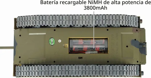 Vista 4 de Heng Long Edición Modificada 1/16 2.4ghz tanque de control remoto M1A2 Abrams de EE. UU. en color camuflaje (torreta giratoria de 360 grados)