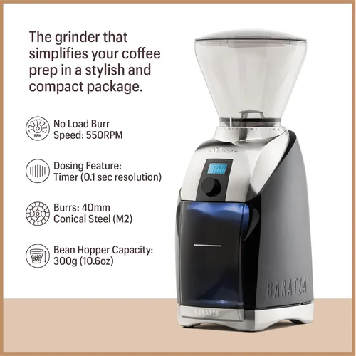 Vista 2 de Baratza Virtuoso+ Molinillo de café ZCG587BLK, Negro