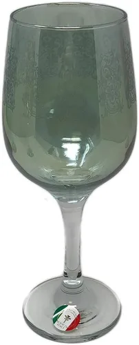 Vista 3 de Copas italianas para bebidas de agua/vino – Set multicolor: rojo, oro, azul, verde hecho a mano en Italia "Cristalleria Fratteli Fumo", juego de 4