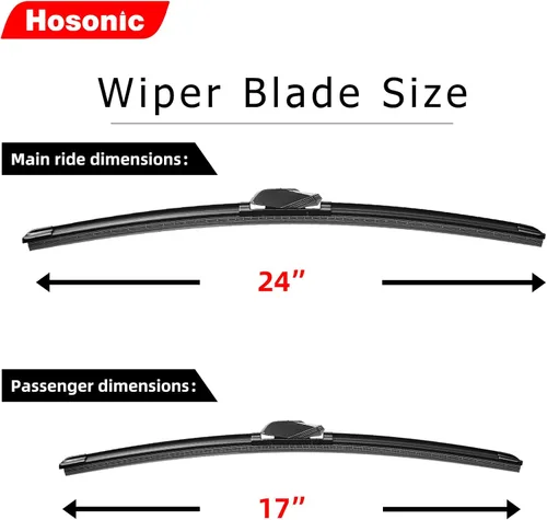 Vista 3 de Limpiaparabrisas, escobillas limpiaparabrisas de 24" + 17", compatibles con Chevrolet Equinox 2017-2010, Ford Kuga 2011-2008, GMC Terrain 2017-2010