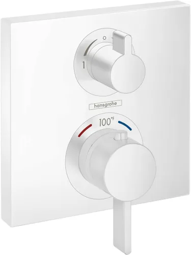 Vista 7 de hansgrohe Ecostat 15712341 - Moderna válvula de ducha termostática con control de temperatura en cromo negro cepillado