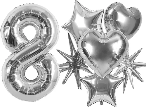 Vista 38 de Globos de números grandes, negros, de 40 pulgadas