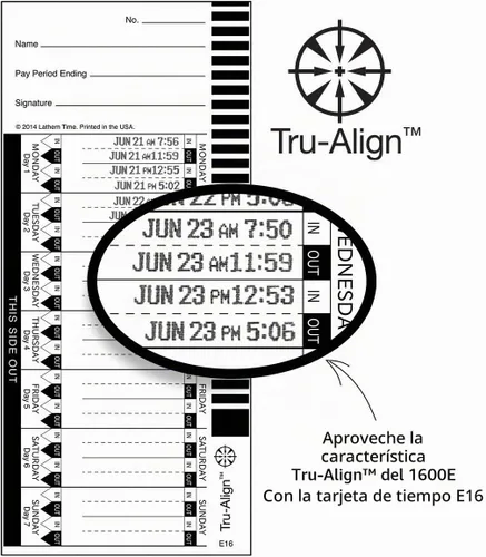 Vista 4 de Lathem, reloj con tecnología Tru-Align, N/A
