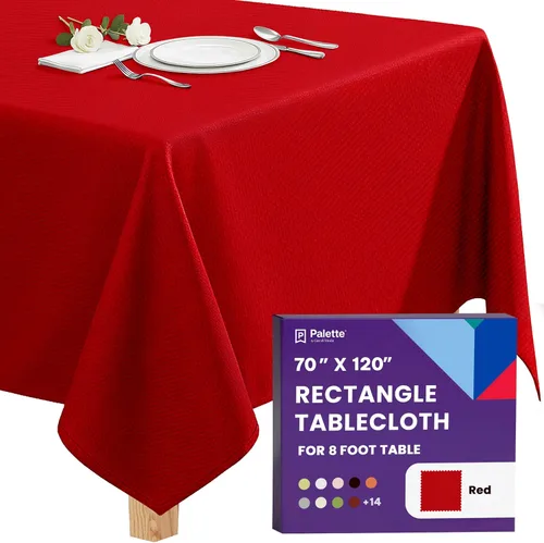 Vista 13 de Gee Di Moda - Mantel rectangular de 60 x 84 pulgadas – Mantel rectangular de poliéster lavable para mesa de 5 pies