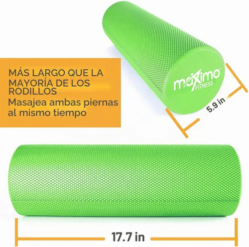 Vista 2 de Maximo Fitness Foam Roller - High Density Exercise Roller for Trigger Point Self Massage, Muscle and Back Roller for Fitness, Physical Therapy, Yoga