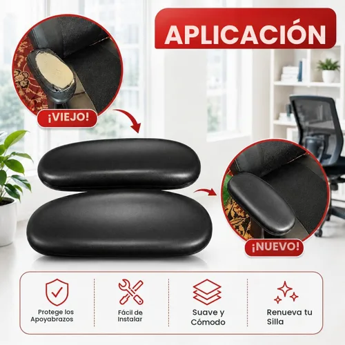 Vista 10 de Ketofa Reposabrazos de repuesto para silla de oficina, se adapta a todos los estilos de brazos con patrones de orificios de montaje de 4 pulgadas