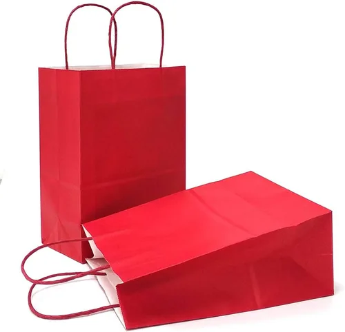 Vista 37 de AZOWA Bolsas de regalo de color azul claro, mini bolsas de papel kraft con asas para recuerdos de fiesta (4 x 2.4 x 6 pulgadas, azul, 12 unidades)
