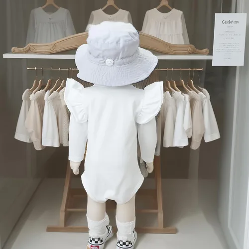 Vista 6 de Camisa con volantes de algodón de calidad para bebé niña
