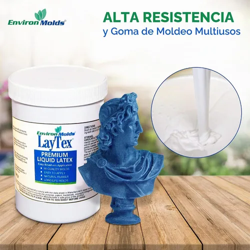 Vista 2 de EnvironMolds LayTex - Molde de látex líquido para fabricar, 1 galón