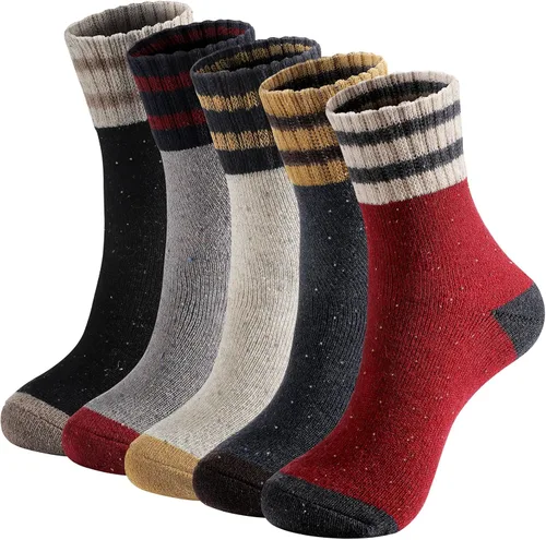 Vista 12 de Clothclose Calcetines de lana - Calcetines de lana cálidos de invierno para mujer y hombre, calcetín suave y acogedor, calcetín grueso de lana