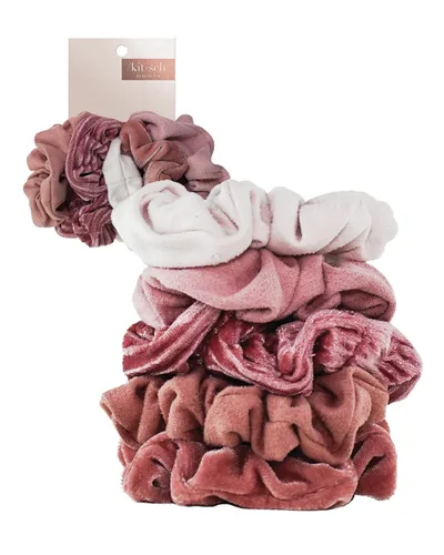 Vista 9 de Kitsch - Coleteros de satén para mujer, bandas para el cabello sin daños, cameo, 5 piezas Wake Up Frizz-Free, No Crease Hair Ties, Softer Than