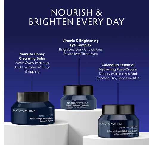 Vista 5 de Naturopathica Complejo de ojos iluminador de vitamina K, crema diaria para ojeras y ojos hinchados, crema debajo de los ojos para ayudar a reafirmar