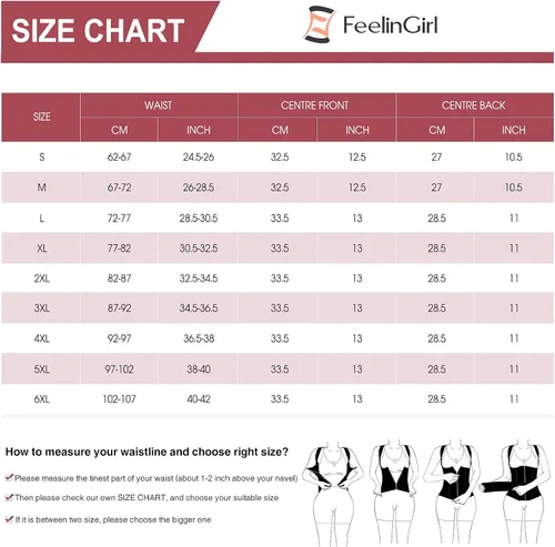 Vista 6 de FeelinGirl Waist Trainer for Women Latex Corset Cincher Vest Sport Workout Girdle Hourglass Body Shaper with Steel Bones