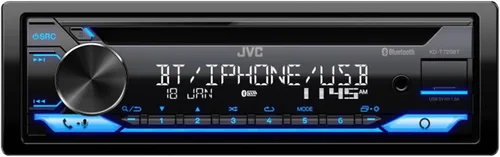 Vista 2 de JVC Paquete de radio marina con receptor de CD estéreo, Harley Davidson Touring Flht Flhx Flhtc 1998 2013, kit adaptador de tablero, módulo