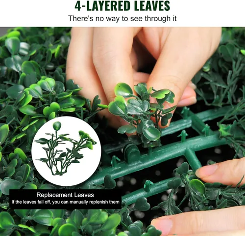 Vista 5 de VEVOR 2 bolas artificiales de 16 pulgadas, bolas de boj de imitación de 4 capas, bolas decorativas de plantas sintéticas verdes para todo el año