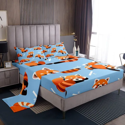 Vista 32 de Feelyou Juego de sábanas para niños con diseño de aguacate, ropa de cama bonita con frutas para niños y niñas, 1 sábana encimera y 1 sábana bajera
