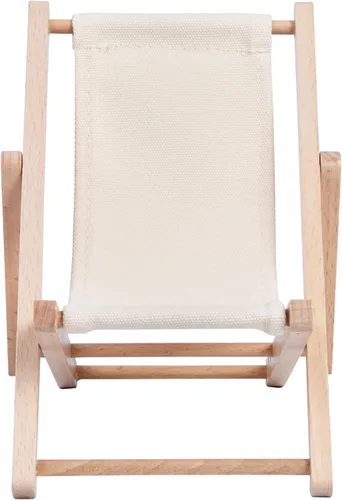 Vista 6 de Mini soporte de madera para silla de playa, soporte plegable para teléfono celular para escritorio, novedoso soporte de teléfono compatible