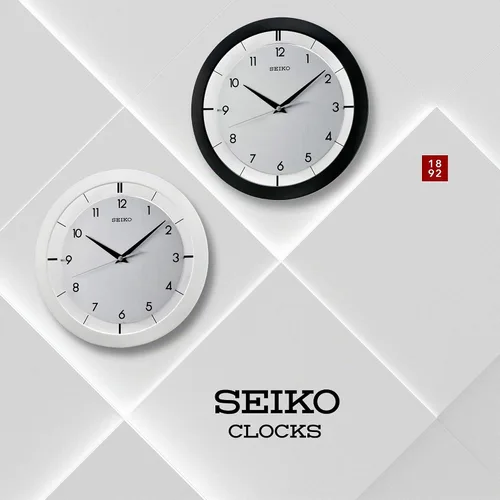 Vista 5 de SEIKO St James - Reloj de pared de metal cepillado de 11 pulgadas, color negro