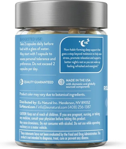 Vista 9 de Serenity Sleep Natural Sleep - Potente mezcla de magnesio, raíz de valeriana y melatonina, ayuda natural para dormir, forma que no forma hábito