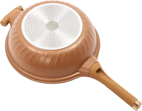 Vista 6 de Olla a presión multifuncional de arcilla antiadherente con cesta de vapor, sartén de cocina casera para freír, cocinar al vapor, guisar y freír