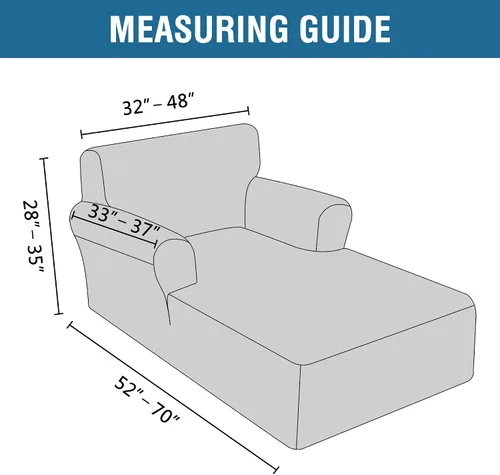 Vista 2 de H.VERSAILTEX Funda de Chaise Lounge de Terciopelo de Alta Elasticidad Funda de Silla Chaise para Sala de Estar Fundas Suaves para Chaise con Brazos