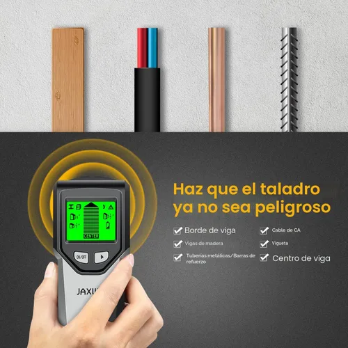 Vista 7 de Detector de Vigas Escáner de Pared - Herramienta Detector de Vigas 5 en 1 con Chip Inteligente y Pantalla LCD HD, Detector de Vigas Buscador