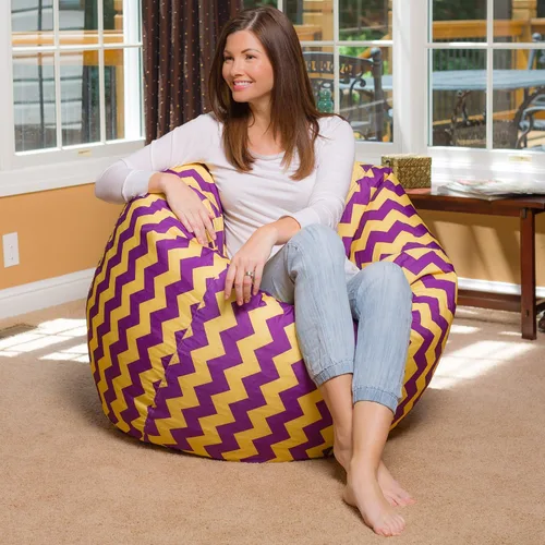 Vista 3 de Silla Puff Grande y Cómoda: Sillones Puff Posh Grandes con Funda Extraíble para Niños, Adolescentes y Adultos - Muebles de Tela de Poliéster