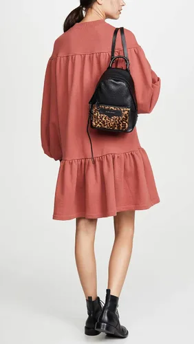 Vista 3 de Rebecca Minkoff Emma Mini Mochila convertible para mujer, leopardo haircalf), HF19GLHBB5-966