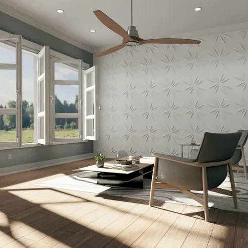 Vista 7 de Ekena Millwork WP20X20INWH 19 5/8 pulgadas de ancho x 19 5/8 pulgadas de alto Inula EnduraWall Decorativo 3D Panel de Pared Cubre 2.67 pies cuadrados
