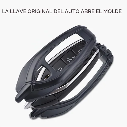 Vista 4 de Funda protectora de aleación de aluminio para llavero compatible con Lamborghini URUS 2021-2022 (negro)