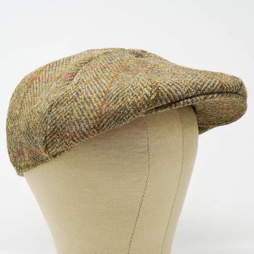 Vista 3 de Borges & Scott Dingwall - Gorra plana de 8 piezas, 100% lana tejida a mano, Harris Tweed, resistente al agua Herringbone