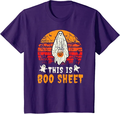 Vista 20 de Funny This Is Boo Sheet Spooky Ghost Halloween - Camiseta de disfraz de juego de palabras, Negro, S