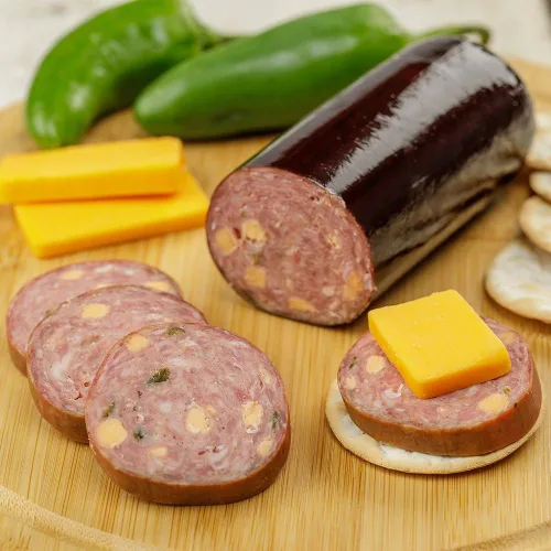 Vista 3 de Salchicha de verano Jalapeño Cheddar de Amish Country Slice and Enjoy Pack de 2