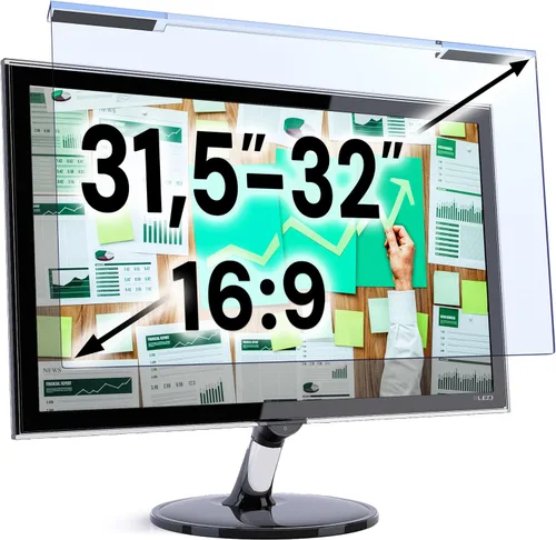 Vista 16 de VINTEZ Panel protector de pantalla de bloqueo de luz azul de 14 pulgadas para monitor de computadora y portátil de pantalla ancha 16:9 – Película