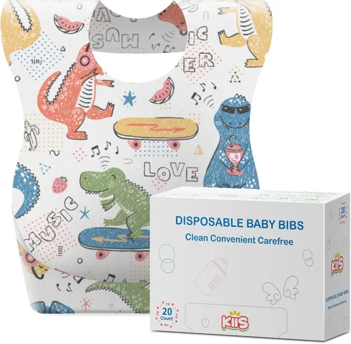 Vista 11 de KIIS Baberos desechables para bebés, niños y niñas, empaquetados individualmente, higiénicos, suaves y a prueba de fugas (20 unidades/60 piezas)