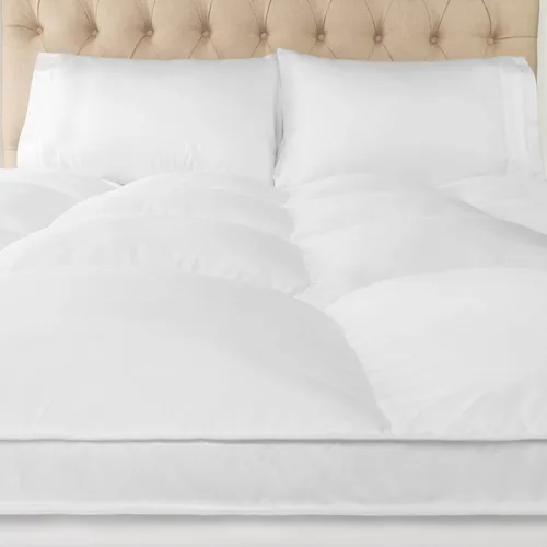 Vista 8 de Superior Cubrecolchón, alternativa al plumón, almohada de cama de 2 pulgadas de profundidad, almohadilla cómoda, protector de colchón esponjoso