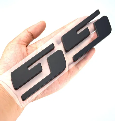 Vista 4 de Aimoll 3 pares de emblemas SS insignias con logotipos 3D para Chevrolet Silverado Gmc Sierra (negro mate)
