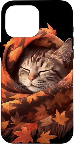 Vista 18 de Funda para iPhone 13 American Shorthair Cat Kitten Autumn Fall Leaves Case