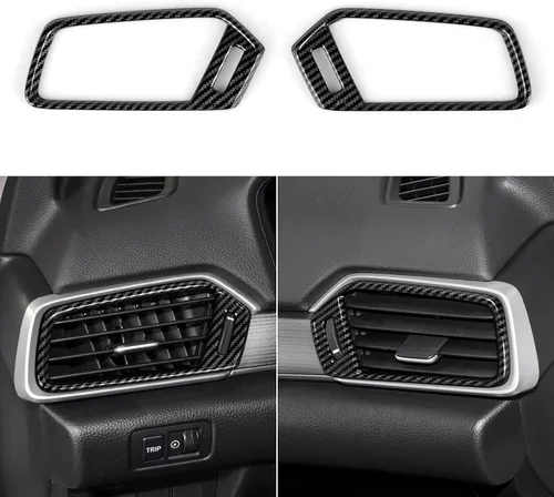 Vista 28 de Calcomanías de ventilación de salida de CA para Honda Accord 2018-2022, accesorios de 10ª generación, calcomanías de fibra de carbono ABS