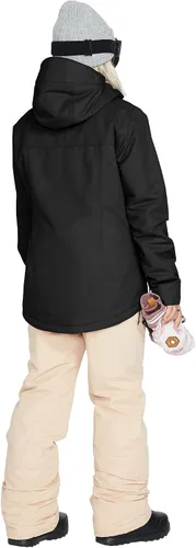 Vista 5 de Volcom Chaqueta con capucha Bolt para mujer con aislamiento para snowboard y esquí Negro